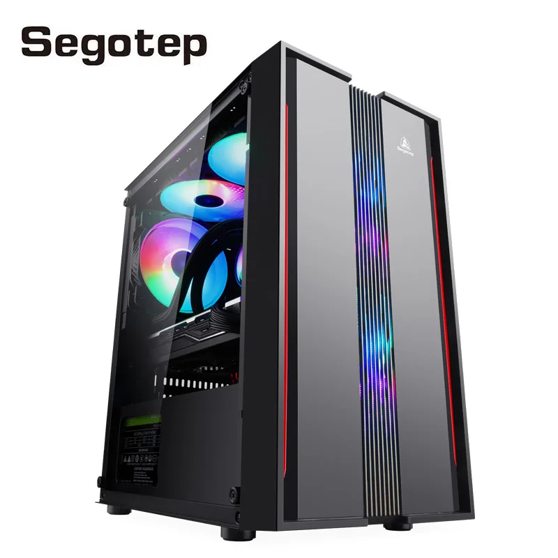 

Segotep Mirco ATX PC Gaming Case Support Max 290mm VGA Length Limitation 7 Fan Positation I/O Port M-ATX/ITX PC Gamer Cabinet