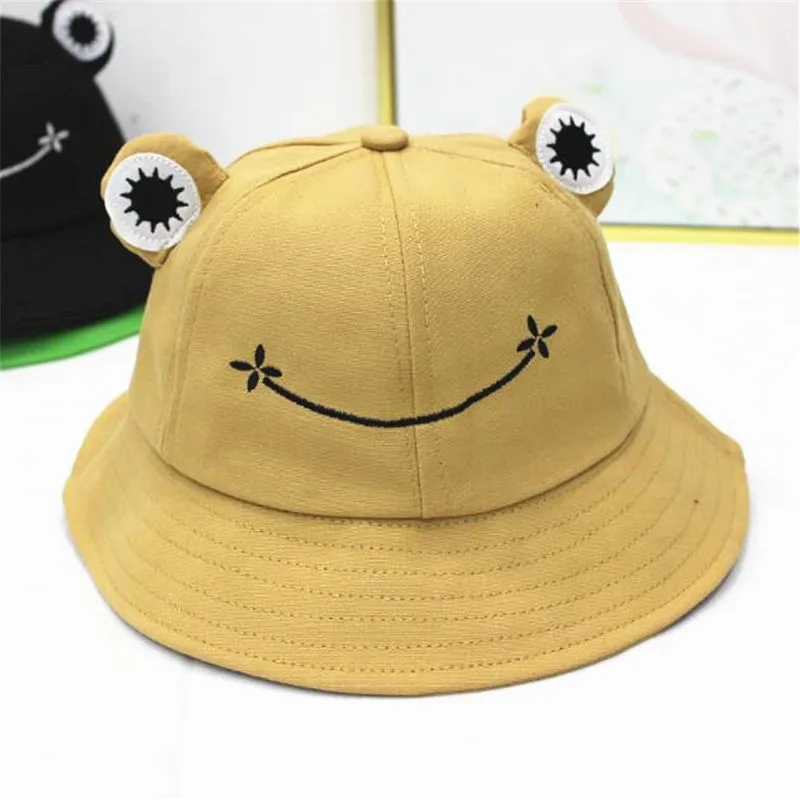 

Kawaii Frog Panama Hat Animal Frog Hiking Beach Fishing Cap Women Summer Falll Frog Buckle Hat Friends Gifts