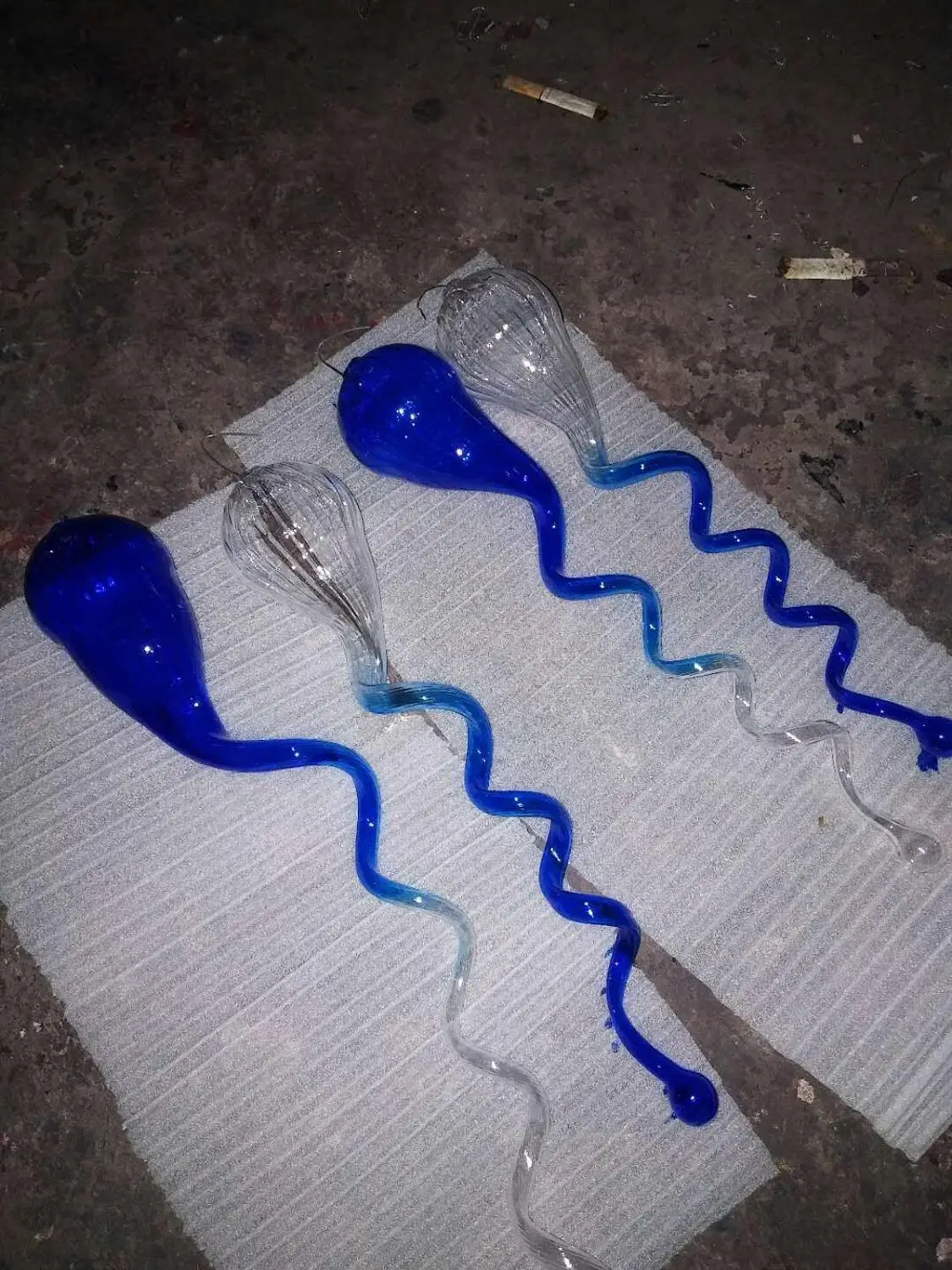 Уникальный Большой светодиодный светильник выдувное стекло ручной работы для