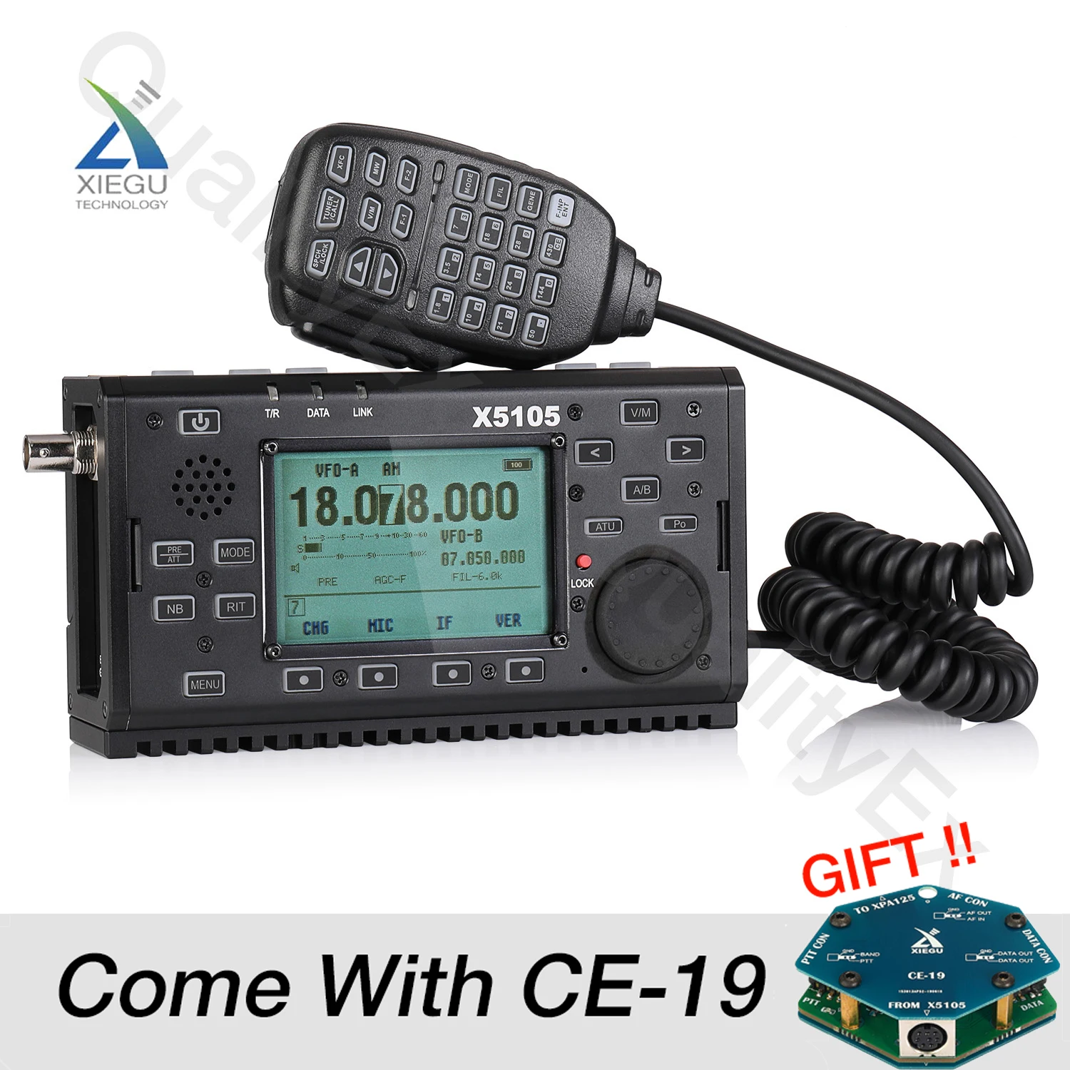 Xiegu X5105 уличная версия 0 5 30 МГц 50 54 Вт 3800 мАч HF трансивер с IF выходом все полосы