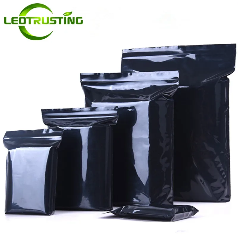 

leotrusting Черный плотный ПЭ пакет с замком