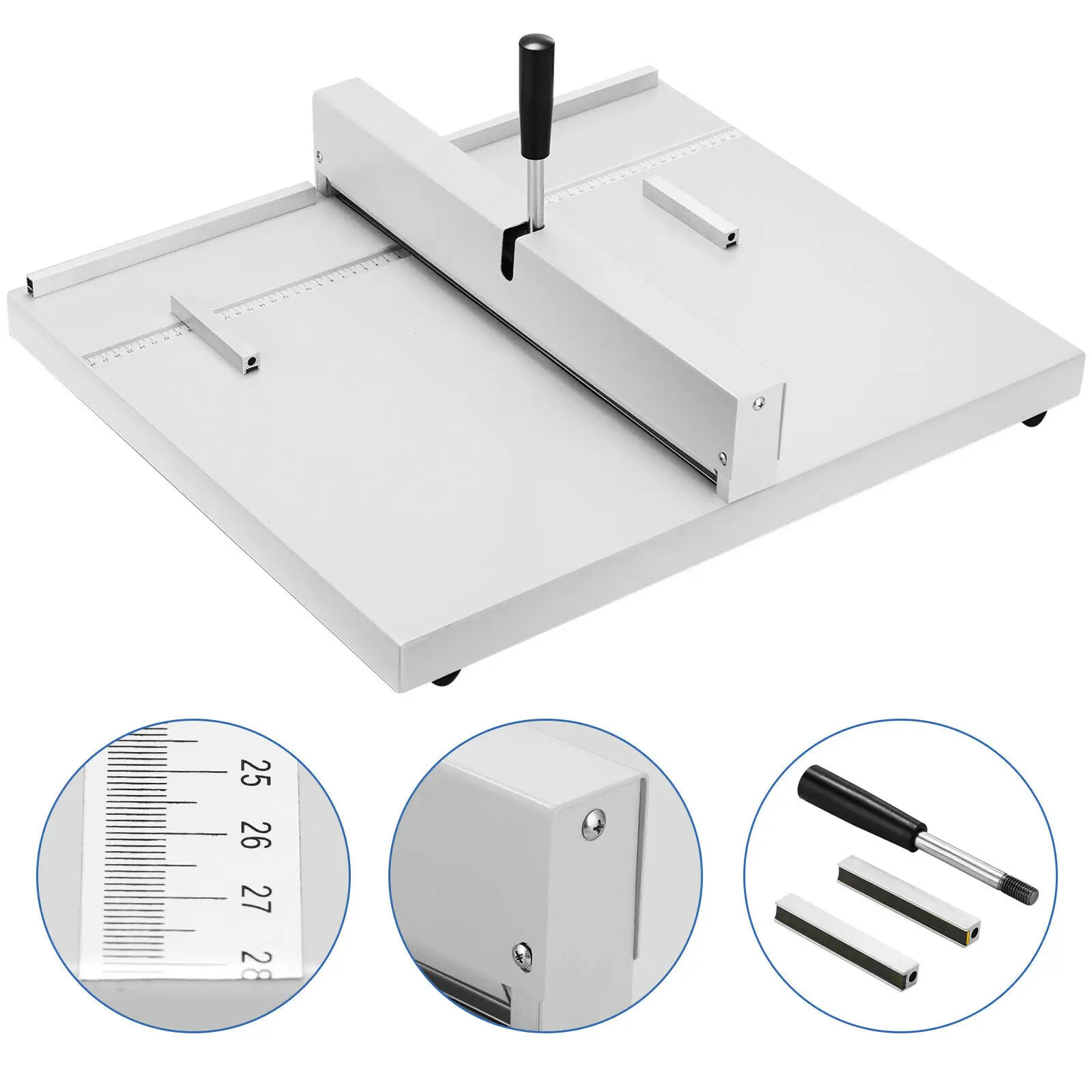 

VEVOR Manual Scoring Paper Creasing Machine 460mm Paper Folding Machine Heavy Duty Metal Paper Card Scorer Creaser with 2 Blocks