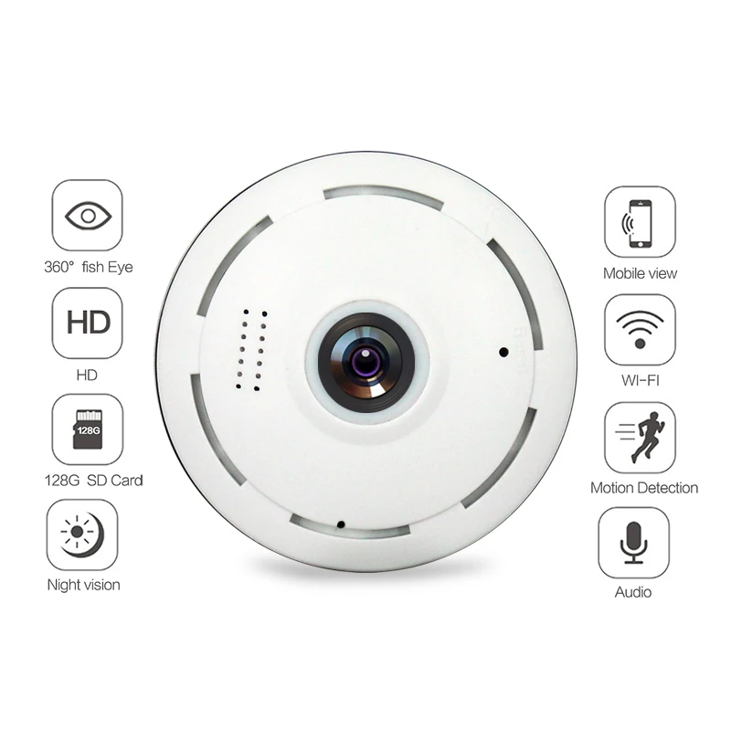 

360 Degree Home Security IP Camera Indoor 960P Smart Panorama IPC P2P Wireless Fisheye Lens CCTV Wifi Camera Baby Monitor