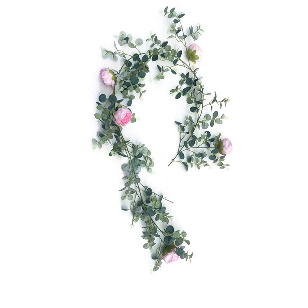 180CM Artificial Eucalyptus Leaves Vine Fake Greenery Garland Wedding Party Home Decoration Hanging Plants | Дом и сад