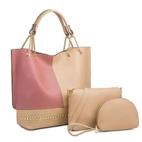 women top handle bags female composite bags women messenger bags handbag set pu leather wallets key bag set