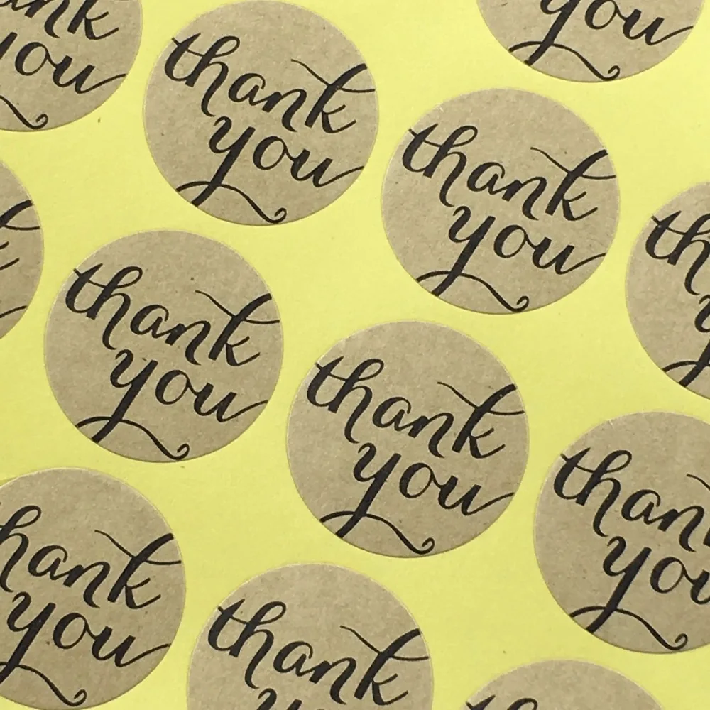 

Круглая бумага серии «Thank you», цветные наклейки для выпечки, ярлыки для упаковки «сделай сам», декоративные этикетки, наклейки, розничные под...