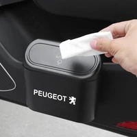 car styling trash can auto storage case clamshell rubbish bin multifunction dustbin for peugeot 308 206 207 408 508 rcz 208 3008