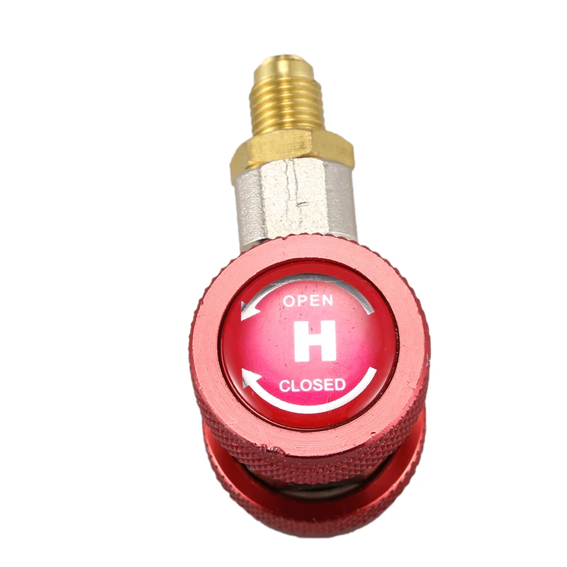 

One Pair R134A High Low Quick Coupler Connector Adapters Type AC Manifold Gauge Auto Set for A/C Manifold Gauge Brass Adapter