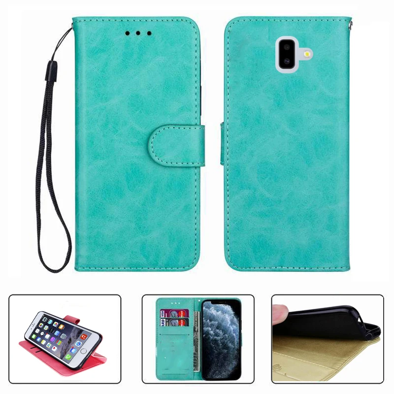 

For Samsung Galaxy J6+ Prime SM-J610FN/DS SM-J610G SM-J610FN Wallet Case High Quality Flip Leather Phone Shell Protective Cover