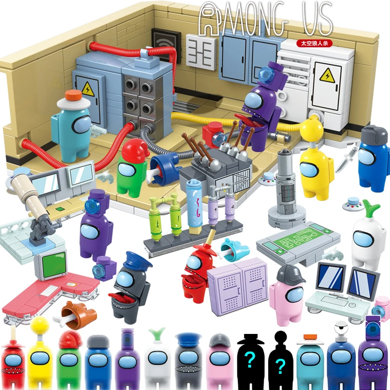 

NEW Among US Model Building Blocks Sets Mini Game Figures Kids Toys Bricks Juguetes DIY Toys For Children As Birthday Gifts