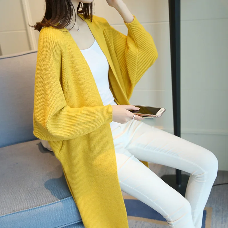 Женские длинные кардиганы осень зима стежка пончо вязаный свитер женский большого размера шаль накидка куртка Пальто Тренч парки