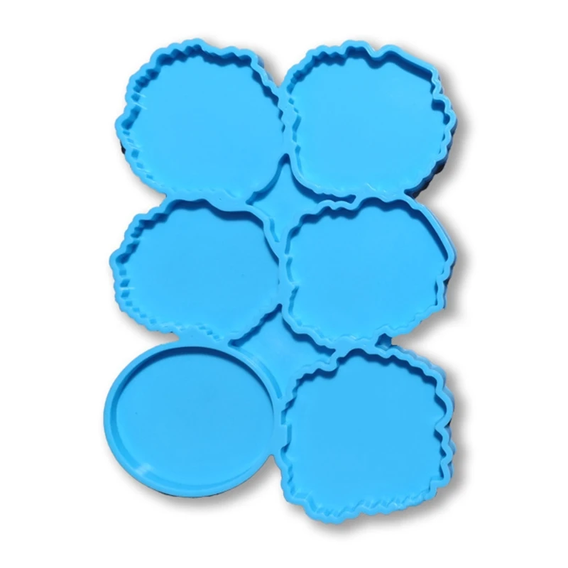 

Tray Epoxy Resin Mold Six Irregular Circles Silicone Mould DIY Crafts Decorations Casting Tools