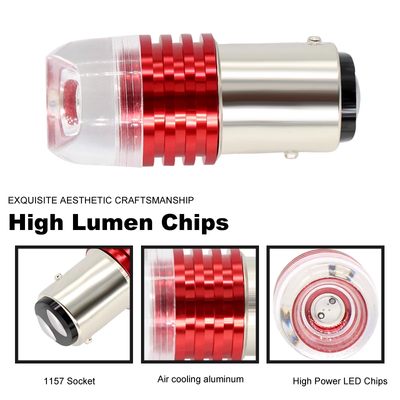 100x стробоскосветильник ческая вспышка 1157 Led BAY15D P21/5W стоп-сигнал мигающий свет