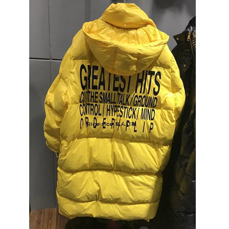 90% белый пуховик с капюшоном 2019 Новое Женское плотное теплое длинное зимнее