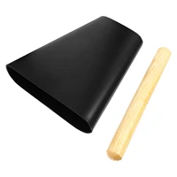 black cow bell with beater loud call bells drum kit accessory for kids adults