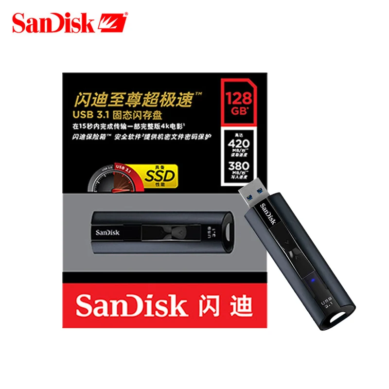 Флеш накопитель SanDisk CZ800/CZ880 USB 3 1 Твердотельный 64 ГБ 128 256 ГБ|USB флэш-накопители| |