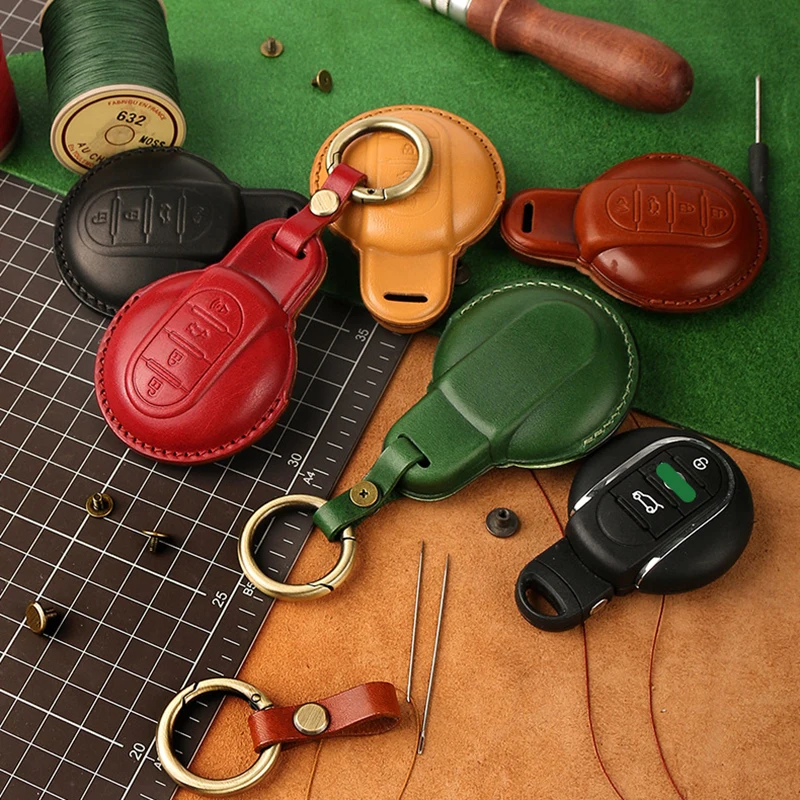 

Кожаный чехол для автомобильного ключа, защитный чехол для BMW MINI F54 F55 F56 F60, аксессуары для украшения автомобильных ключей