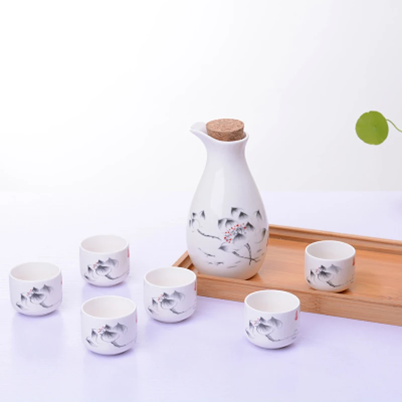 Style 4 1Pot 6cup винтажный керамический горшок набор чашек японский стиль хип колбы для дома, кухни, офиса - Цвет: Style 4