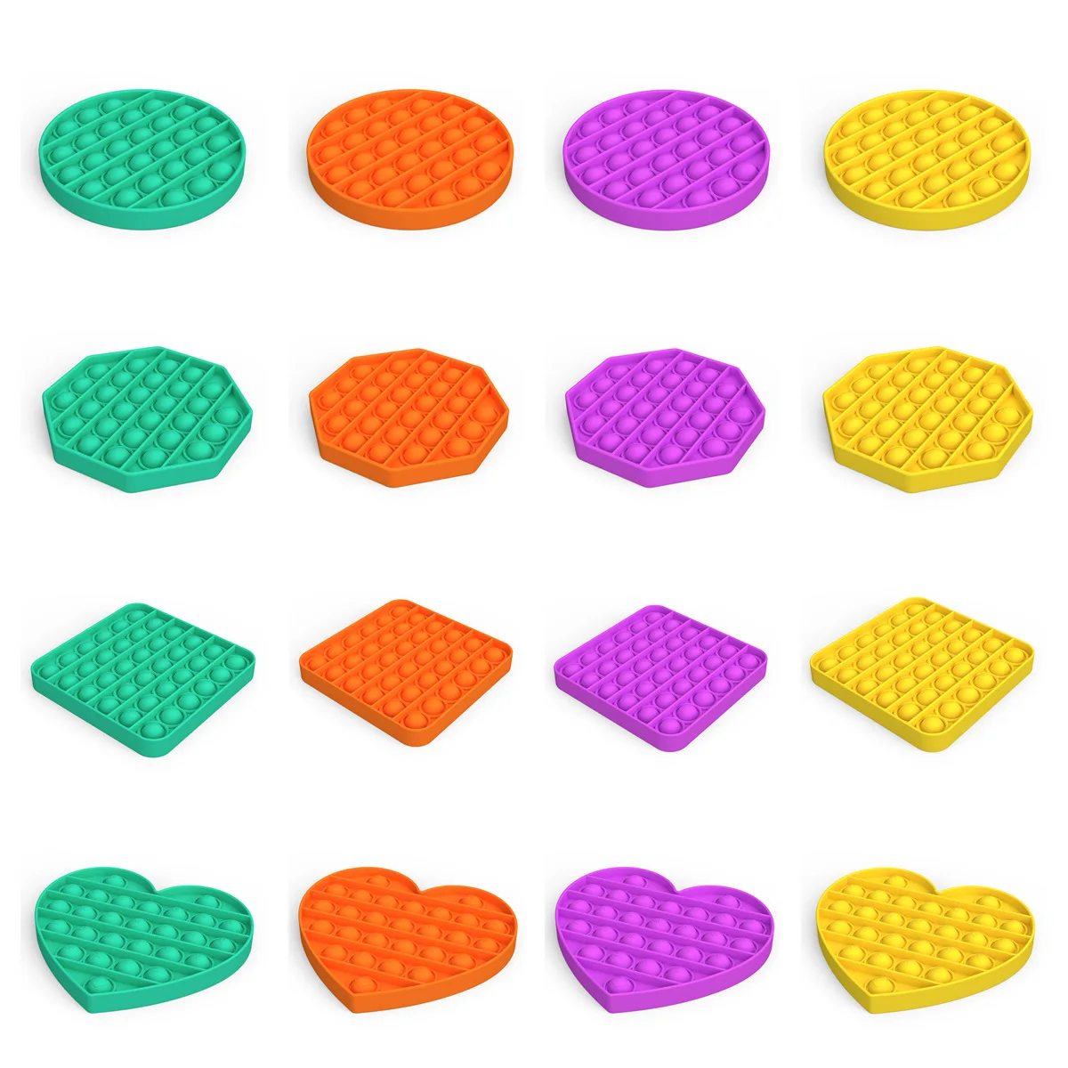 

Glow in the Dark Fidget Toys Reliver Stress Toy Rainbow Push Bubble Antistress Children Toy Fluorescence Luminous Free Shipping