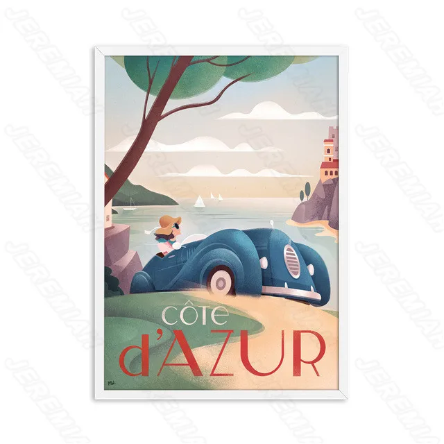 

Classic Tourist Landscape Poster Nordic Style Waterproof Ink Painting Print Painting Modern Living Room Bedroom Decoration