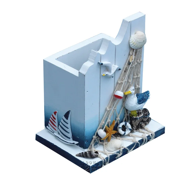 

Ocean Decorative Pen Holder Home Decor Pencil Holder Desk Make-Up Storage Box Brush Pot Office Desk Decor Ornaments For Home