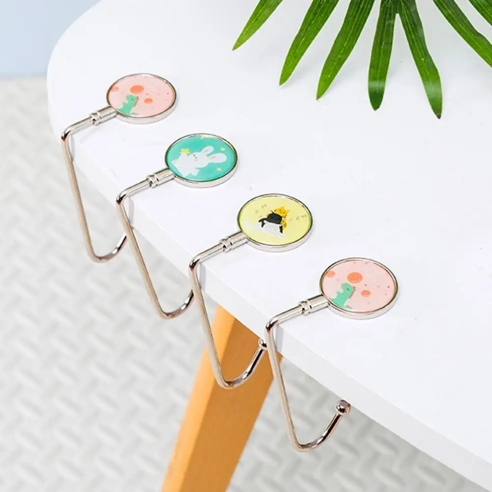 

Creative Portable Metal Foldable Bag Purse Hook Handbag Hanger Purse Hook Handbag Holder Shell Bag Folding Table Hook