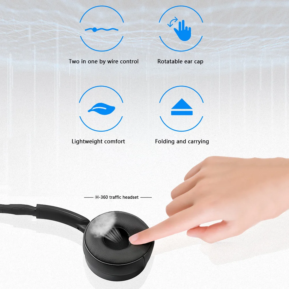 

Computer Headset Business Call Center Headphone 3.5mm Wired Computer Headphones Mic Business Wired Headphones