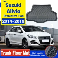 for suzuki ciaz alivio sedan 2014 2019 car rear boot liner trunk cargo mat tray floor carpet mud pad protector waterproof pad