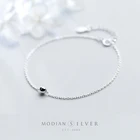 Женские браслеты-цепочки Modian, браслеты из стерлингового серебра 2020 пробы с бусинами в минималистском стиле, Подарочная бижутерия для девушек и женщин, 925