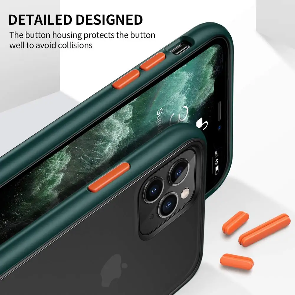 Чехол для iPhone X XS XR Max 8 7 6 6S Plus 11 Pro 2019 ударопрочный прозрачный Гибридный