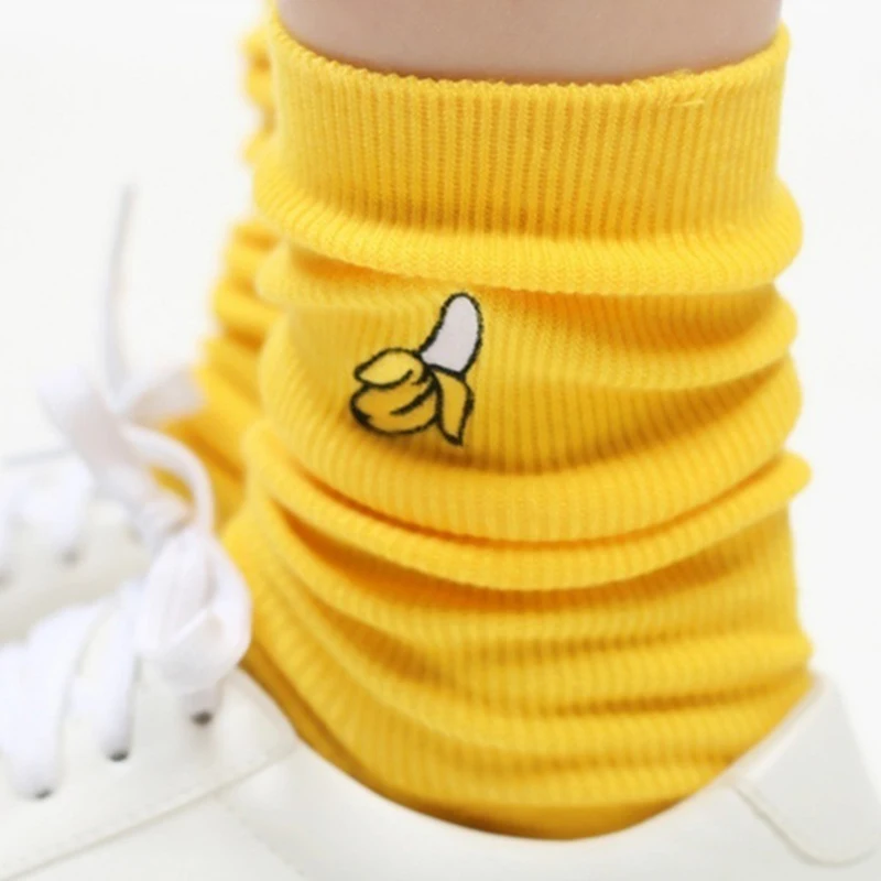 

2021 New Japanese Korea High School Girls High Socks Loose Solid Colors Double Needles Knitting Cotton Long Socks Women