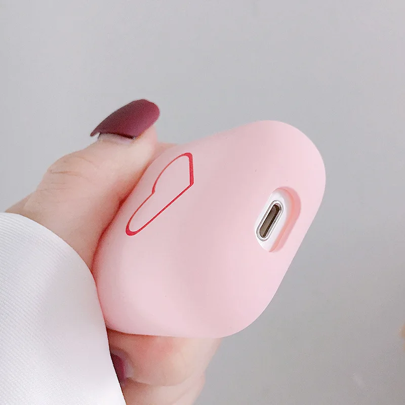 Чехол для Airpods 2 1 Love Heart PC Bluetooth беспроводные наушники защитный чехол Apple Air pod
