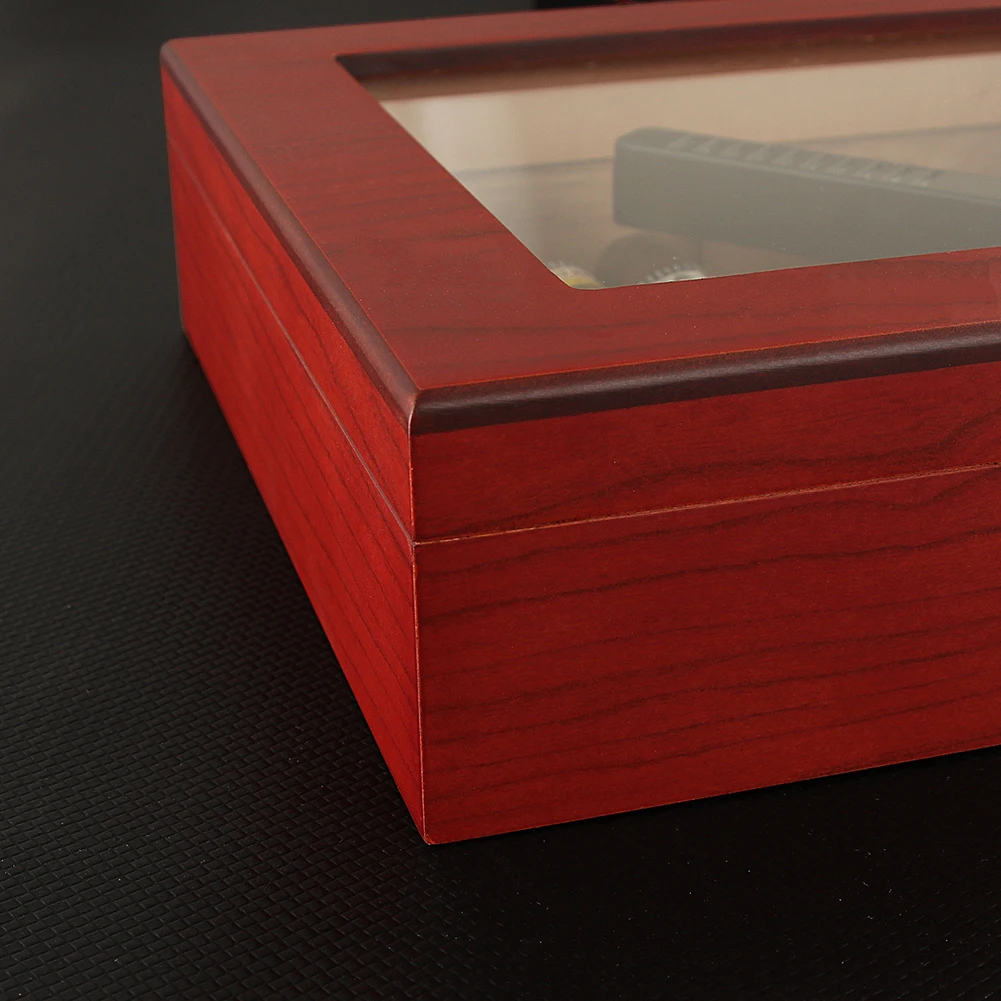 

Cedar Wood Cigar Humidor Box Portable Cigar Case W/ Humidifier Hygrometer Humidor Sigaren Box
