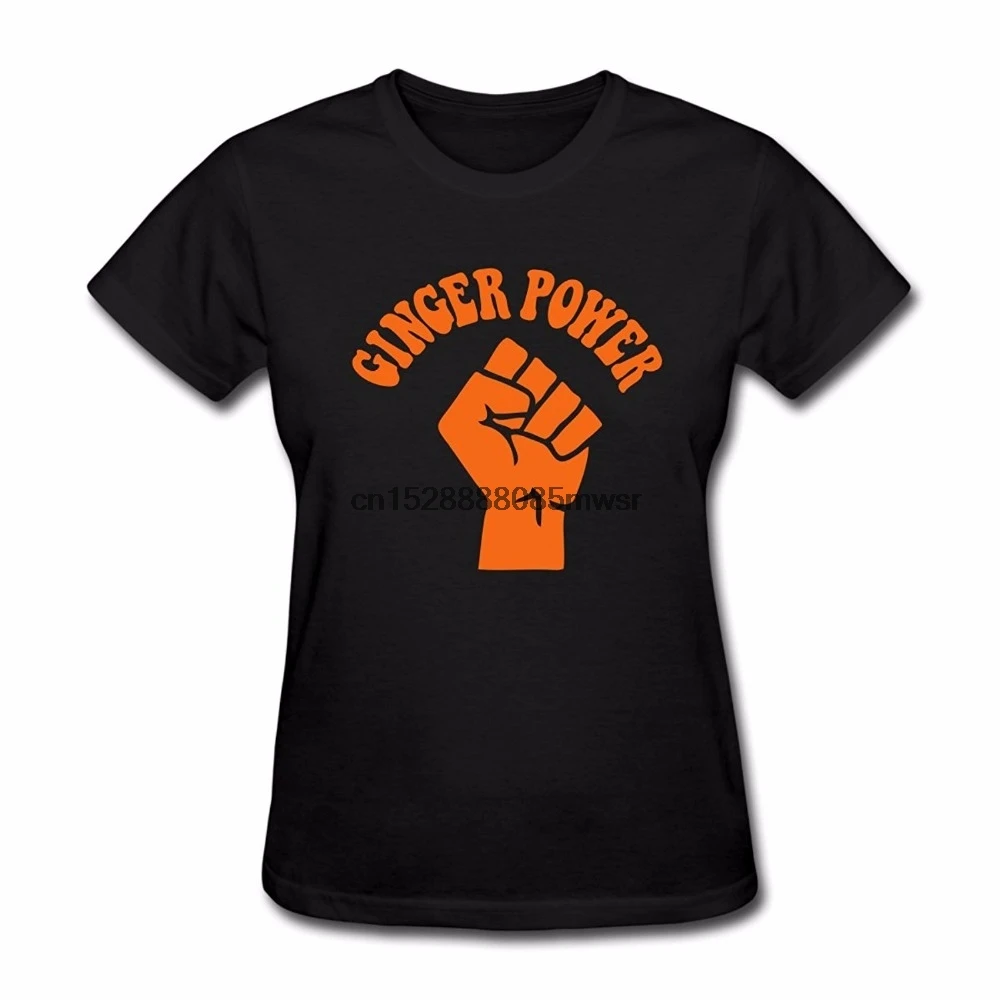 Новинка 2019 футболки из 100% хлопка женская одежда Ginger Power Fist футболка