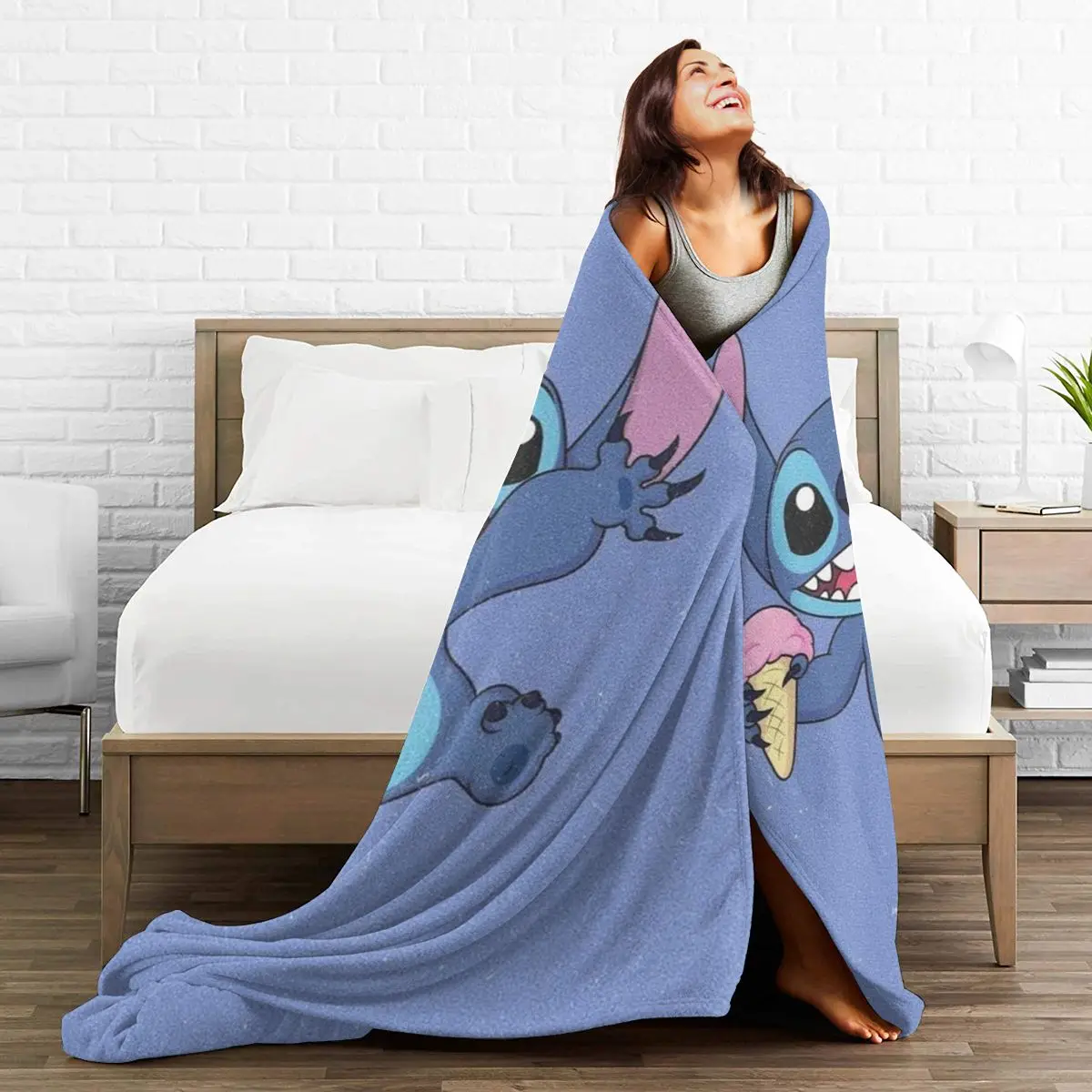 

3D Printed anime blanket stitchs flannel Family Blanket Throw Blanket on Bed Sofa Bedding plaid throw blanket D018