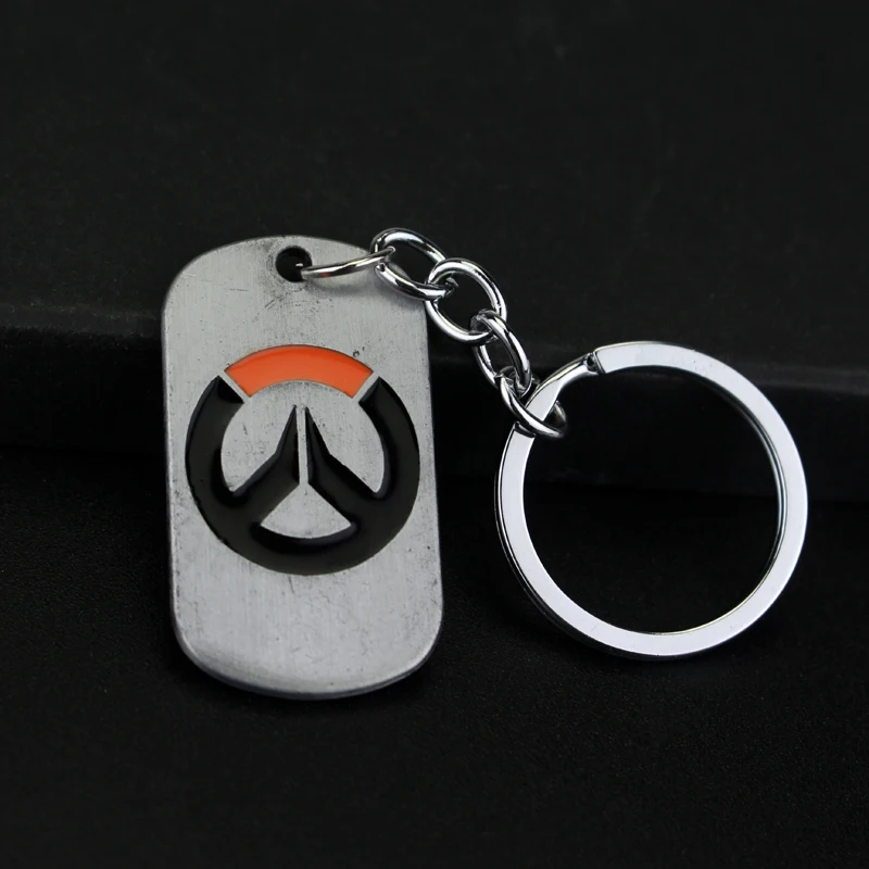 Популярные игры, винтажные брелки Overwatch, аниме, брелок для ключей, ювелирные изделия для мужчин, chaviro Llaveros - Цвет: Серебристый