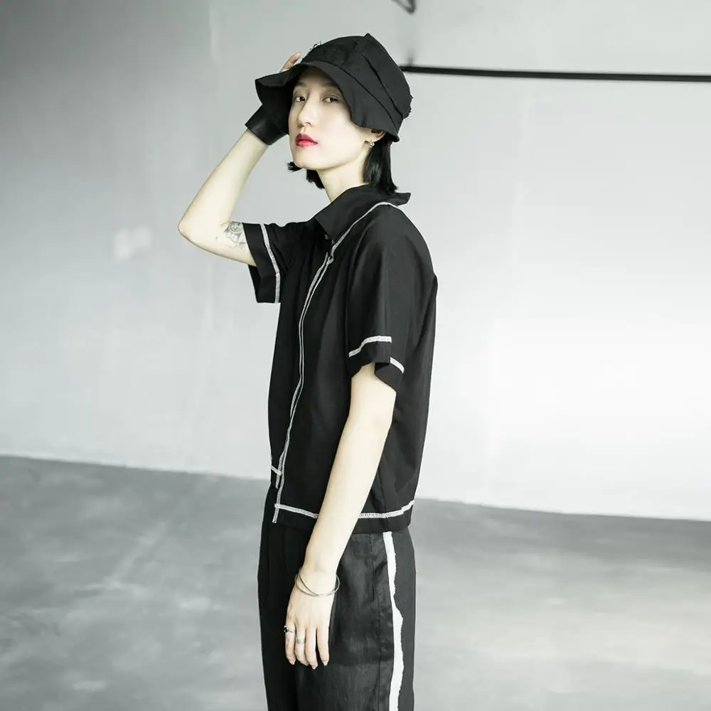 Платье от оригинального дизайнера YS Female Темный ветер цвет линии нерегулярные