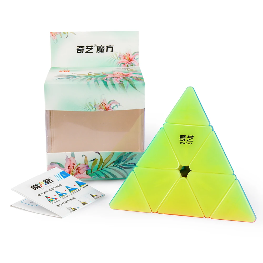 Picube-cubo m&aacute;gico Qiyi Qiming para ni&ntilde;os y adultos, Cubo de velocidad piramidal sin pegatina, rompecabezas de 3x3, juguetes para ni&ntilde;os y estudiantes-1