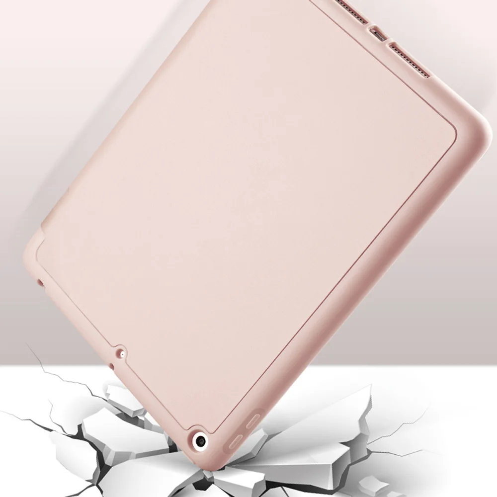 Чехол для нового iPad 9,7 дюйма чехол с карандашом, ZVRUA тонкий трехслойный смарт-чехол из искусственной кожи с функцией пробуждения сна