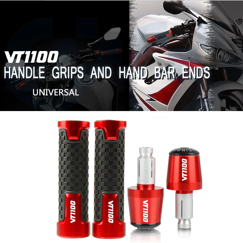 

Motorcycle 7/8 " 22mm handle grips handlebar Handle Bar End Cap For HONDA VT1100 VT 1100 1995-2007 1996 1997 1998 1999 2000 2001