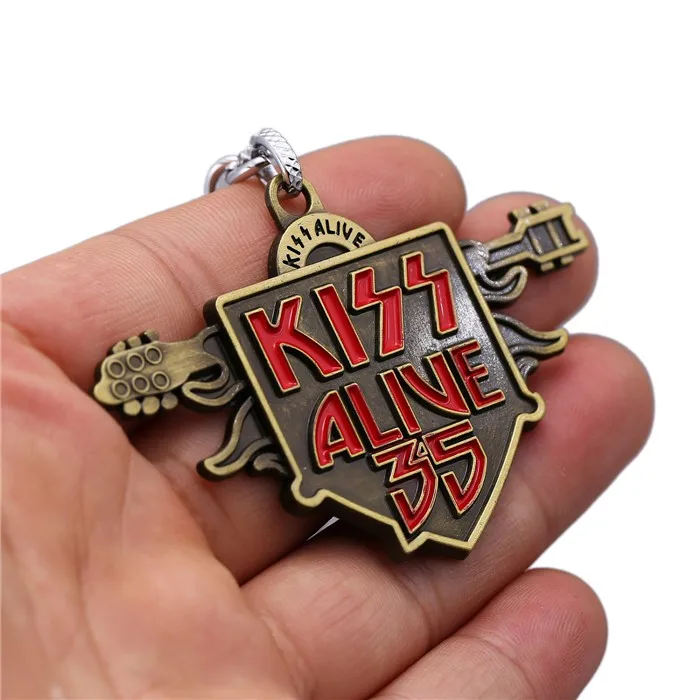 4 цвета классический американский рок-группа marks Kiss Alive 35 Буквенный логотип брелок держатель подвеска чавейру ювелирные изделия для фанатов