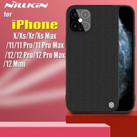 for iphone 1211 pro max x xr xs case nillkin textured nylon fiber soft tpu shockproof cover for apple iphone12 mini funda capa