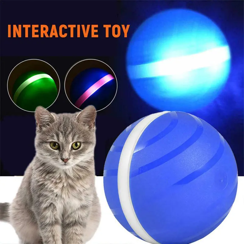 

Plastic Glowing Wicked Ball Pet Dog Cat Toys Electric LED Waterproof Roller Ball Toy AUG889