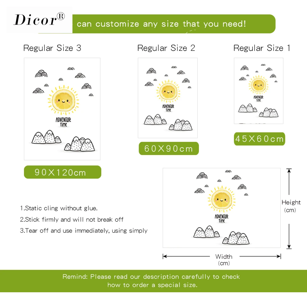 Виниловая наклейка на окна DICOR Hello Sunshine матовая непрозрачная домашний декор s