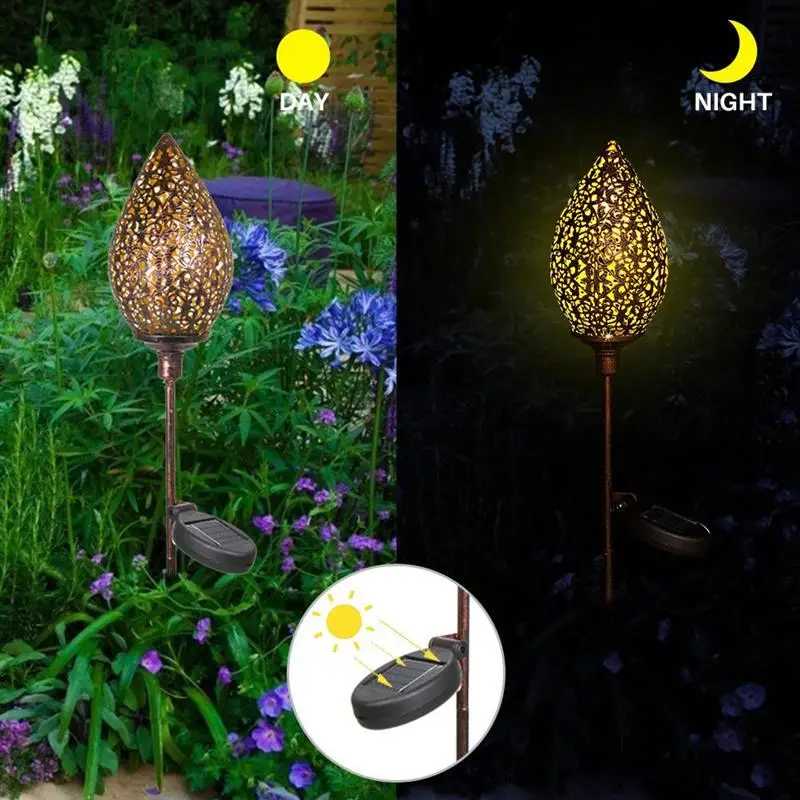 

Garden Solar Lights Water Drop Outdoor Stakes Decorative Lighting for Yard Pathway Patio Decor Lawn Ornament
