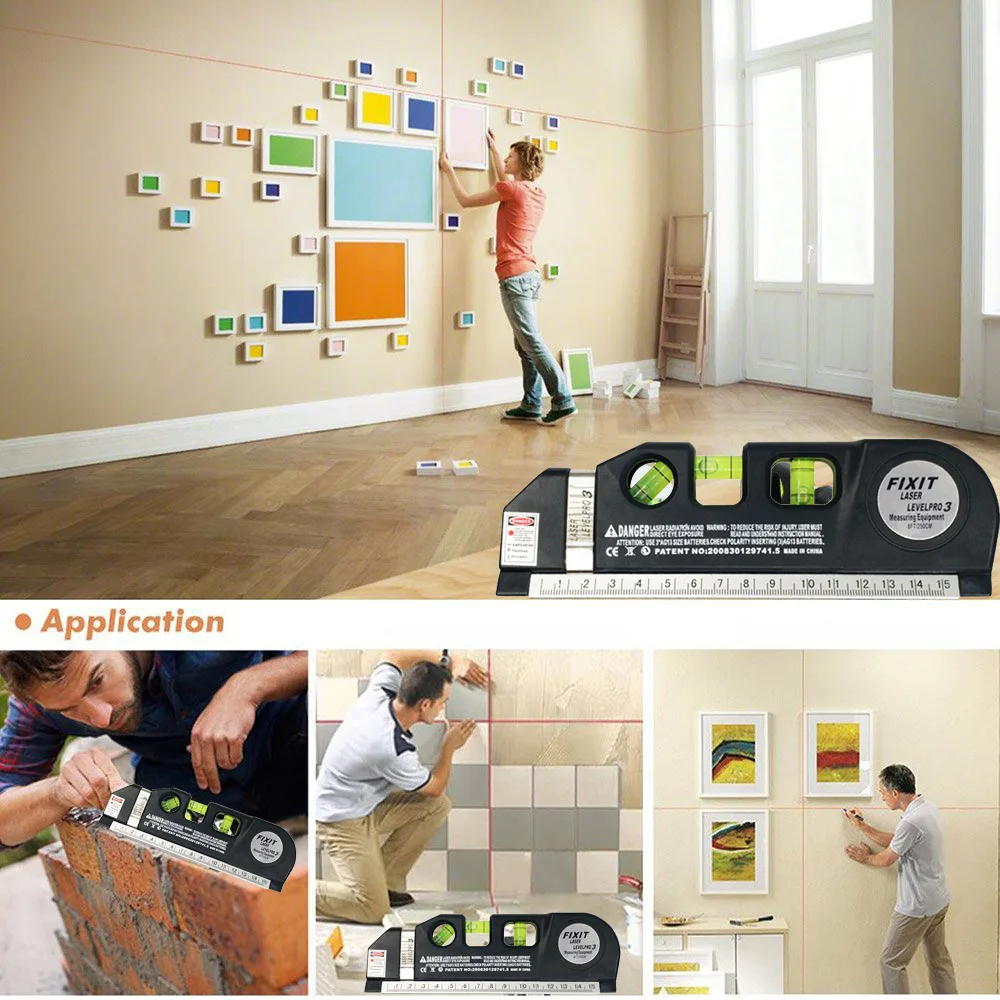 Лазерный уровень с 2 линиями многофункциональные отрегулированные метрические