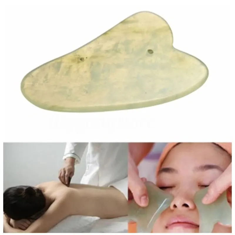 Натуральный нефрит Китайский Gua Sha иглоукалывание назад инструмент для выскабливания тела Gua Sha Boad скребок оптом скрабы боди лечение