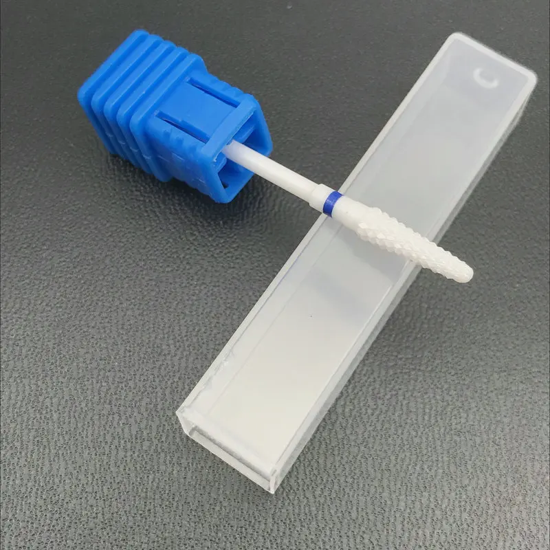 1 шт. коническая форма средняя белая керамическая дрель для ногтей и циркониевые