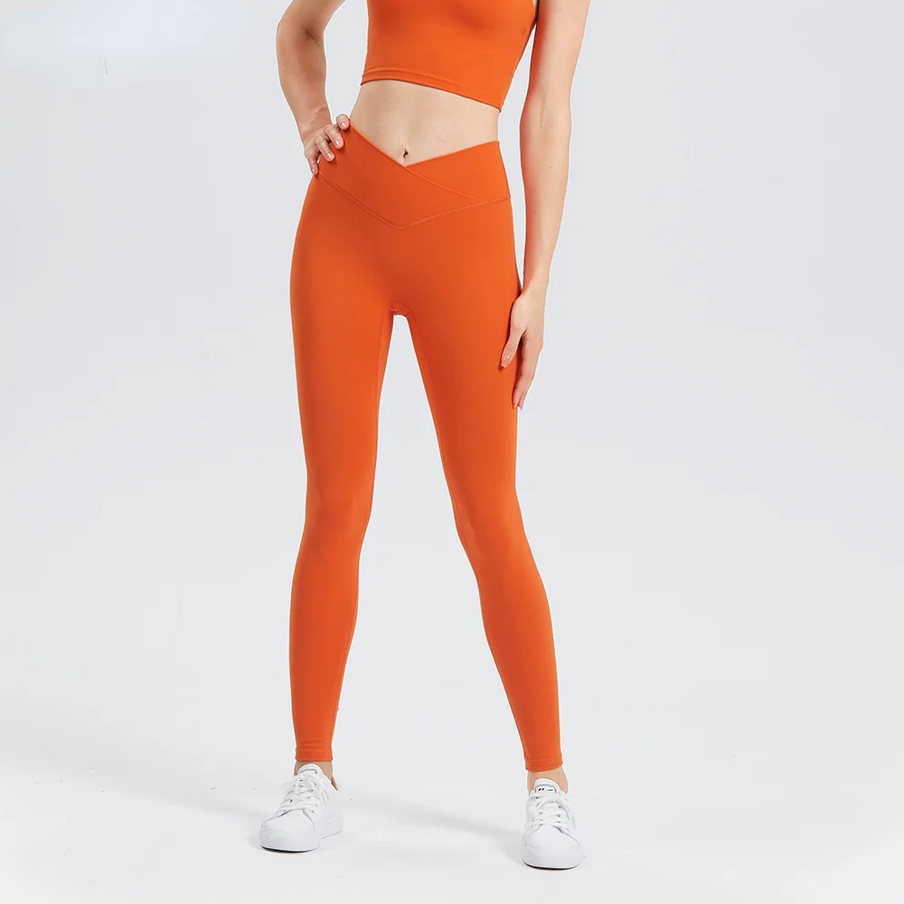

HI CLOUD 25" Cross Over Waist Yoga Pants Fitness Workout Leggings Women High Rise Solid Squat Proof Sport Gym Legging
