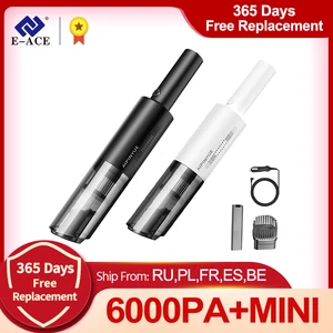 E-ACE M15M16 Портативный Ручной пылесос 6000PA всасывающий домашний автомобильный беспроводной Перезаряжаемый пылеуловитель